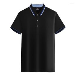 Men's Polos Polo Shirt Summer Casual Breathable Blue Collar Cotton Short Sleeve