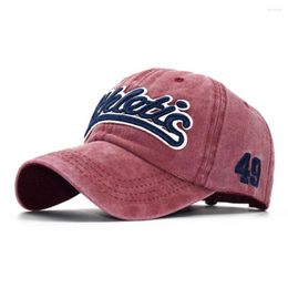 Ball Caps Selling Men And Women Cotton Hats Outdoor Sports Hat Large Letter Embroidered Baseball Sun Washed Old Coated Baseb