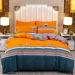 Bedding Sets Thickened Active Brushed Aloe Cotton Duvet Cover Set Sheet Pillow 3/4 Piece High Quality Large Full Size