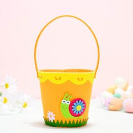 Party Decoration E9LA Easter Basket Cute Snail Hen Baskets Bags Celebrate Candy Gift Toys Carry Bucket Storage Tote