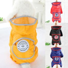 Dog Apparel Outdoor Pet Raincoat Waterproof Jackets For Dogs Cats Hooded Chihuahua Pug Four Legged Raincoats Clothing Outfits