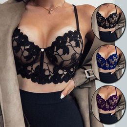 Camisoles Tanks Lingerie Mulheres Sexy Bralette Plus Size Vest Crop Crop Bras sem fio Vir Roupa íntima Soft