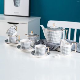 Mugs Bone China Coffee Set Luxury Porcelain Tea Advanced Pot Cup Ceramic Mug Sugar Bowl Creamer Teapot Drinkware