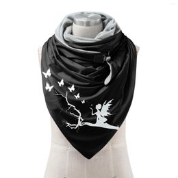 Scarves Blanket Shawl Wrap Fashion Shawls Warm Soft Button Women Casual Printing Scarf Costume Head