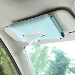 Storage Bags Leather Sun Visor Napkin Box Holder Hanging Car Mask Shading Tissue Case Organizer Auto Decoration Craft Ornament