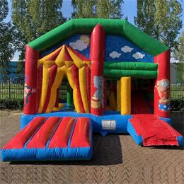 Customized circus Trampolines inflatable bouncing party with slide jumper castles combo bouncer by ship to door