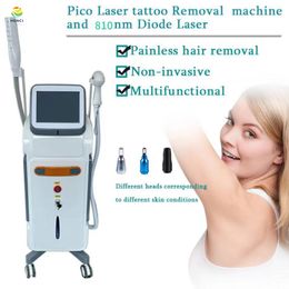 2 in 1 Diode Laser Skin Care Hair Removal Nd Yag Laser Tattoo Removal Machine Painless Beauty Equipment Factory Price