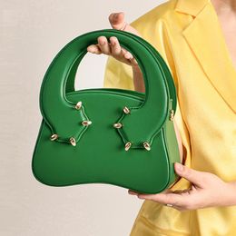 Evening Bags Design Green Women Handbag 2023 Fashion Versatile Chain Shoulder Messenger Bag Small Square