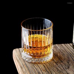 Wine Glasses European-style Whiskey Mug Home Crystal Glass Foreign Beer Creative Classical Striped Tasting Vodka