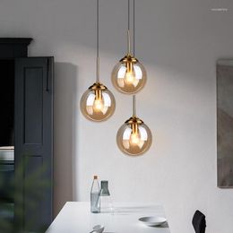 Pendant Lamps Nordic Minimalist Dining Room Small Lamp Bedroom Bedside Glass Aisle Porch Staircase Living LED Hanging Lights