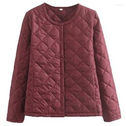Women's Trench Coats Bang 4XL Plus Size Collarless Lightweight Cotton Coat Women Winter Warm With Button Female Slim JacketsWomen's Phyl22