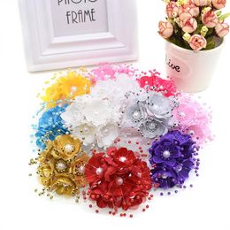 Decorative Flowers & Wreaths 6/18/36pcs Artificial Pearls Silk Cherry Bouquet Bride Favors Fake Hair Accessories DIY Handmade Crafts Wedding