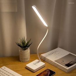 Table Lamps LED Foldable Desk Lamp USB Rechargeable Eye Protection Touch Dimmable Reading Light 3 Level Colour 30 Beads