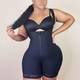 Women's Shapers Women Body Shaper Underwear Bodysuit Shapewear For Weight Loss Strapless Slimming Compression Garment Zipper Fajas