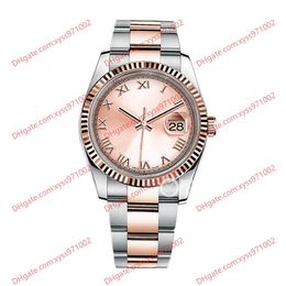 High-quality watch 2813 automatic men's watch 116231 36mm pink rome dial 18k rose gold stainless steel wristwatch sapphire glass 116203 116244 116238 women's watches