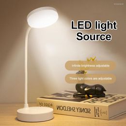 Table Lamps LED Desk Lamp USB Rechargeable Eye Protection Bedroom Bedside For Student Study Reading Book Lights Dimmable Night Light