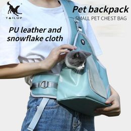 Dog Car Seat Covers Factory Source Patent Product Pet Single Shoulder Bag Convenient Foldable Leather Cat Chest Backpack Wholesale Price