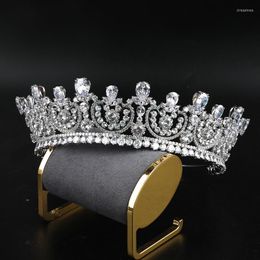 Hair Clips Barrettes Luxury 3a Cubic Zircon Lengthen Crown Retro Court Noble Style Bride Tiaras Bridal Jewelry Accessories Hq0705hair Stre