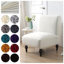 Chair Covers Solid Colour Spandex Accent Armless Cover For Living Room Single Sofa Slipcovers Nordic Stretch Chairs Slipcover Home Decor