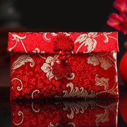 Confezione regalo Pz Borsa in broccato stile cinese Soldi buste rosse celebrative Tasche di stoffa per regalo di nozze dell'anno