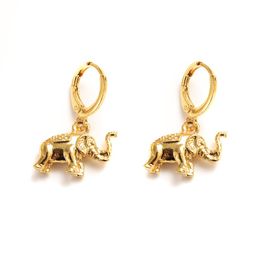 Dangle Earrings Africa Ancient Women Elephant Pendant For Men Gold Colour Ethiopian Jewellery Hip-hop Drop Party Gifts & Chandelier