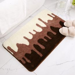 Carpets Tufted Bathroom Toilet Door Absorbent Floor Mat Carpet Bedroom Non-slip Foot Pad Bath Rug Kitchen Fluffy