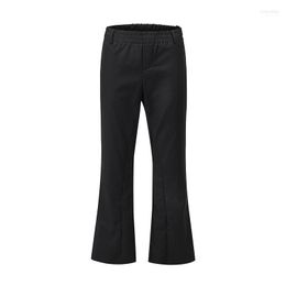 Men's Pants Original Solid Colour Elastic Waist Flare Men And Women Loose Wide Leg Casual Suit Streetwear Trumpet TrousersMen's Boun22