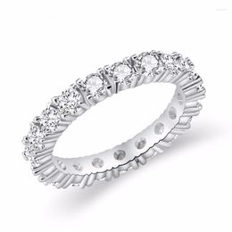 Cluster Rings DIWENFU Real 18K White Gold Ring Women Diamond Jewelry Fine Anillo Wedding Bizuteria Gemstone Silver 925