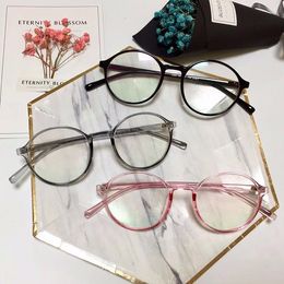 Sunglasses Frames Retro Round Eyeglass Frame 2387 Fashion 100 With Myopia Flat Lens Student Art Spectacle