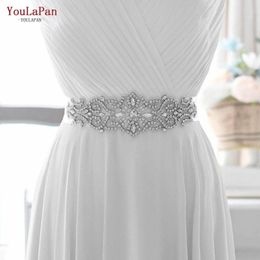 Wedding Sashes YouLaPan S26 Silver Bridesmaids Belt Bridal Belts And Womens Rhinestone For Black Formal Dresses Dress