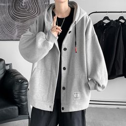 Men's Hoodies & Sweatshirts Spring And Autumn Sweater Cardigan Boys Outer Clothes Korean Version Of The Harajuku Style Super Fire Parkas Men