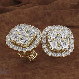 Stud Earrings Pure Gemstone Earring For Women 14K Gold Diamond Peridot Oorbellen Bijoux Femme Bizuteria Jewelry OrecchiniStud Odet22