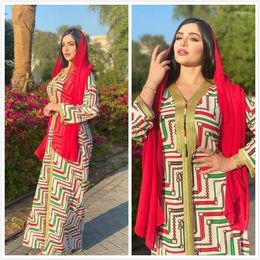 Casual Dresses Ramadan Eid Mubarak Jalabiya Leopard Print Maxi Dress Women 2023 Lace Patchwork Loose Arabic Oman Dubai Muslim Islamic