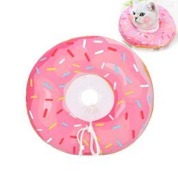 Dog Collars Recovery Plush Cat Pet Cone After Stop Lick Adjustable E-Collar Home Travel Small Medium Soft Cute Donut Anti-bite