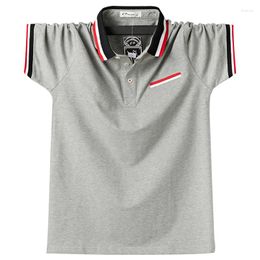 Men's Polos 6XL 5XL XXXXL Plus Size Men Polo Shirt Mens Contrast Shirts Cotton Casual Classic Summer Clothing Pocket