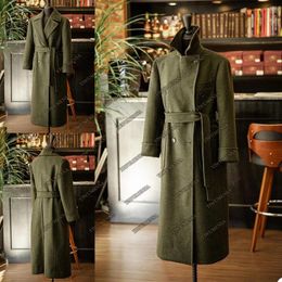 Men's Suits & Blazers Winter Green Tweed Thick Men Suit Jackets Formal Wool&Blends Full Length Long Overcaot Weddig Blazer Custom Made Tuxed