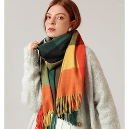 Scarves Shawl For Women Fashion Cashmere Plaid Scarf And Wraps Female Foulard Long Thick Blanket