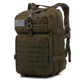 50L Capacidade de grande capacidade Homem do exército Mochilas Táticas Bolsas de Assault Militares Pacote Molle 3p para trekking Camping Hunting Bag276g