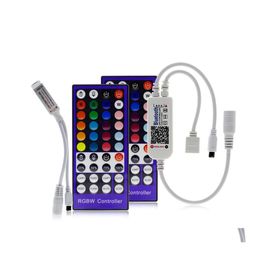 Rgb Controllers Rgbw Led Controller Dc12V 40Key Ir Remote Control / Bluetooth For Or Rgbww Strip Lights Drop Delivery Lighting Access Dhotj