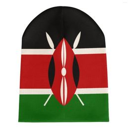 Berets Nation Kenya Flag Country Knitted Hat For Men Women Boys Unisex Winter Autumn Beanie Cap Warm Bonnet