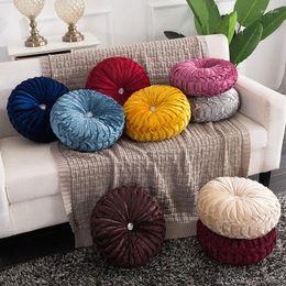 Pillow Round Pumpkin Throw Velvet Pleated Couch Floor For Sofa Chair Bed Car Home Decoration UD88