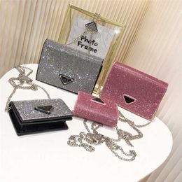 2023 Bags Clearance Outlets Fashion Diamond Shoulder Winter New Female Designer Handbags Vintage Leather Bag for Women with Card Holder and Mirror