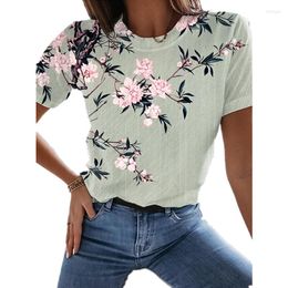 Women's T Shirts Spring And SummerSexy Fashion Short Sleeve T-Shirt Shirt Breathable Comfortable Round Neck Top 3D Printing Novel Trend