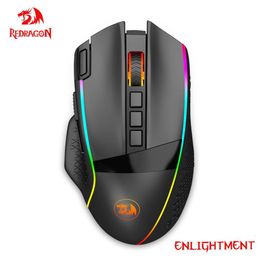 Mice REDRAGON ENLIGHTMENT M991 RGB USB 2.4G Wireless Gaming Mouse 19000DPI 9 buttons Programmable ergonomic for gamer Mice laptop PC 230206