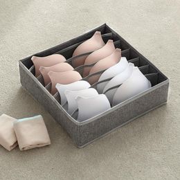 Storage Boxes Luluhut Washable Underwear Box Foldable 7 16 24 Grids Bras Socks Drawer Organizer Multi-function Home330L