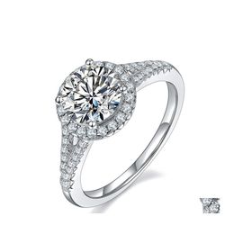 Wedding Rings Fashion Jewellery Ring S925 Sterling Sier 2 Carat Diamond Engagement For Women 59 D3 Drop Delivery Dhsza