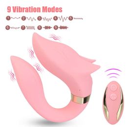 NXY Vibrators 9 Mode Sex Toy for Women Couple Resonant Clitoris Stimulator Wearable Vibrator Double headed Vibration Ring