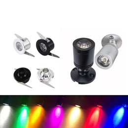 Mini LED spot light kits cabinet puck spotlights downlight for kitchen display counter jewelry Cupboard Closet showcase 1w Crestech168