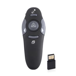 2.4G Wireless Red Presenter Pointers Pen Pointers Remote Control USB Receiver for PPT Powerpoint Presentation Teaching with Retail Package Box