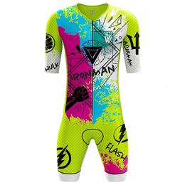 Cycling Jersey Sets Vvsports men cycling jersey triathlon clothing tri suit skinsuit conjunto ropa ciclismo hombre bike body sport swim run jumpsuit 230206